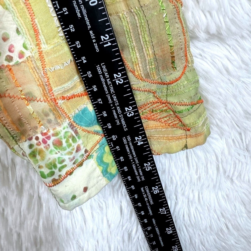Vintage Yak Magik Embroidered Patchwork Jacket Size L Mixed‎ Media Boho Artsy - Picture 11 of 14